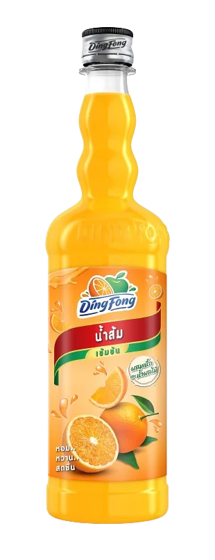 ขวดน้ำส้มเข้มข้นตราติ่งฟง